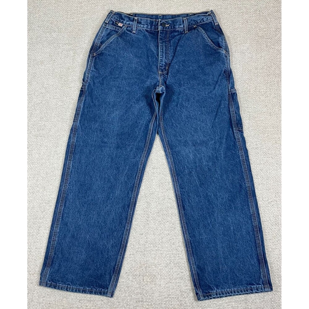 Carhartt FR Jeans Men's 34x30 Flame Resistant Blue Denim FRB13-DNM Workwear